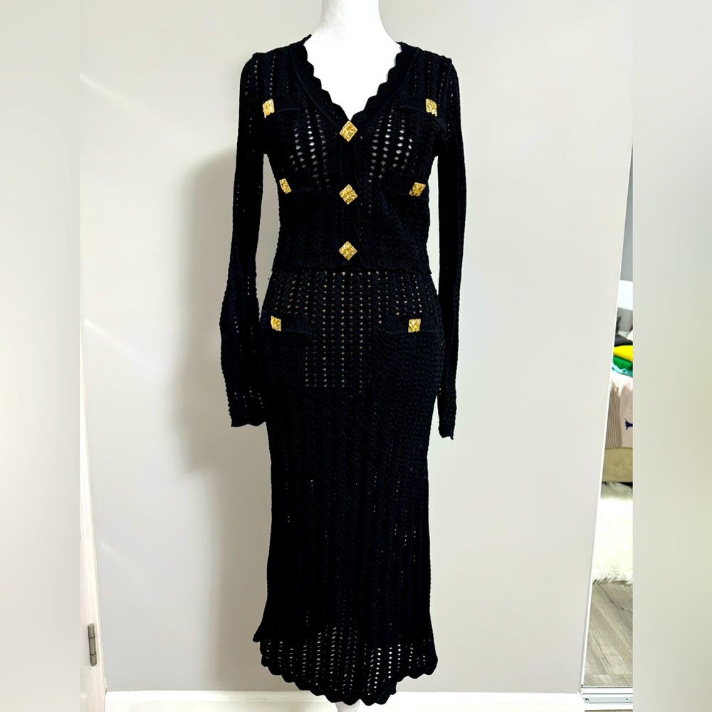 Self Portrait Set Black Size S/M Elegant Set